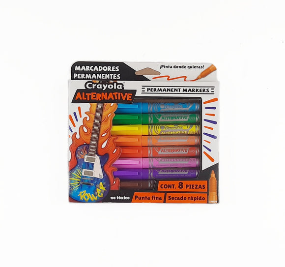 Marcador Permanente Alternative Crayola Caja Con 8 Piezas