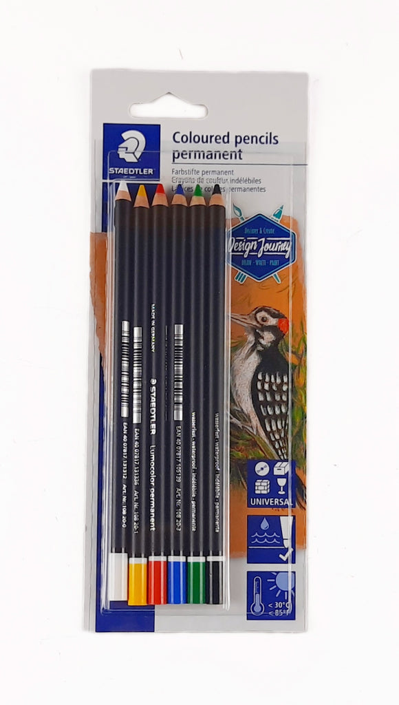 Set c/6 Lapices Coloured Pencils Permanent  Staedtler