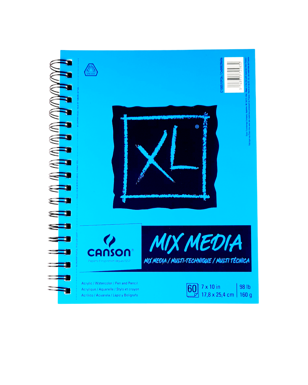 Block de Dibujo Canson XL Mix Media 17.8 × 25.4 cm 160 g