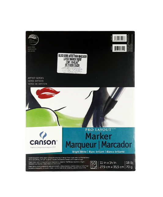 Block de Dibujo Canson para Marcador Layout Marker 70 g