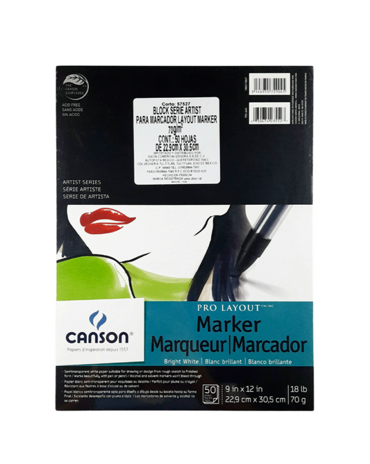 Block de Dibujo Canson para Marcador Layout Marker 70 g