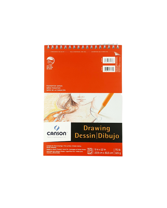 Block de Dibujo Canson Drawing Foundation 22.9 × 30.5 cm 115 g