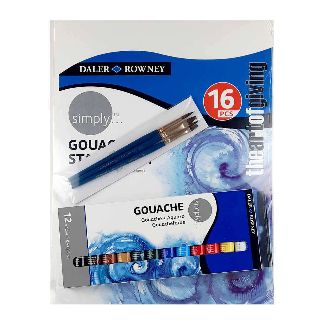 Set de Iniciación Pintura Gouache Daler Rowney C/16 Piezas