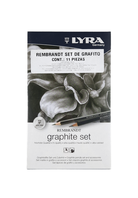 Lápices y Barra de Grafito Rembrandt Graphite Set Lyra Estuche con 11 Piezas