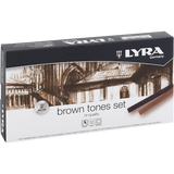 Barras De Pastel Duro Lyra 5641121 Brown Tones Set Con 12 Piezas