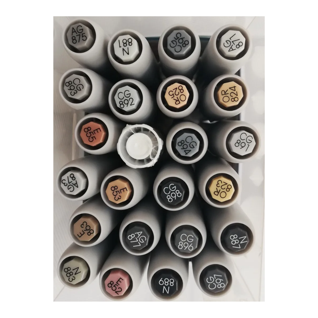 Marcadores Permanente Leplume 3000-24E Marvy Uchida Set 24 Piezas