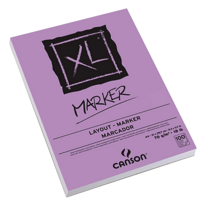 Block de Dibujo Canson XL Marker A4 para Marcador 100 Hojas 21 × 29.7 cm