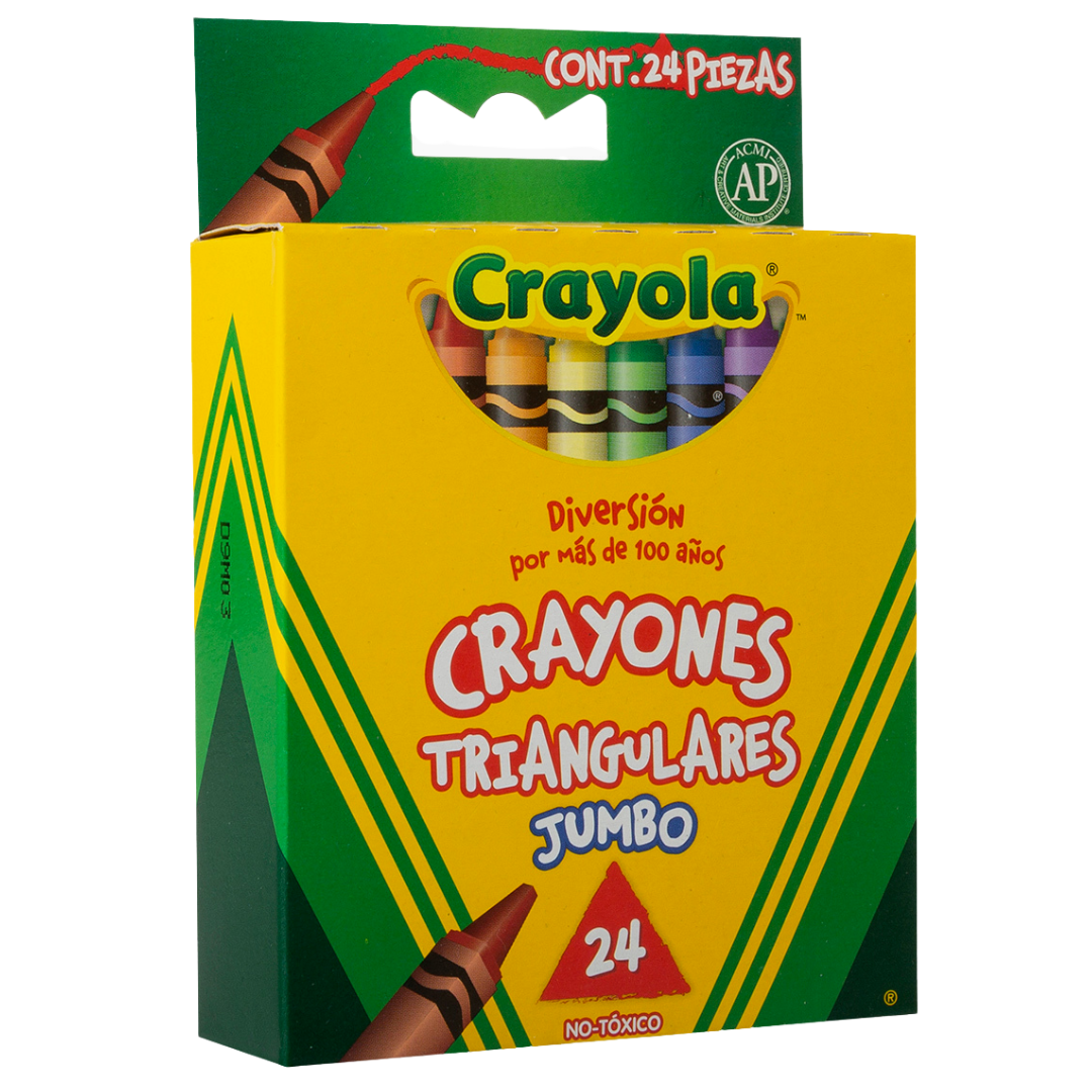 Crayones Jumbo Triangulares Crayola Caja con 24 Piezas