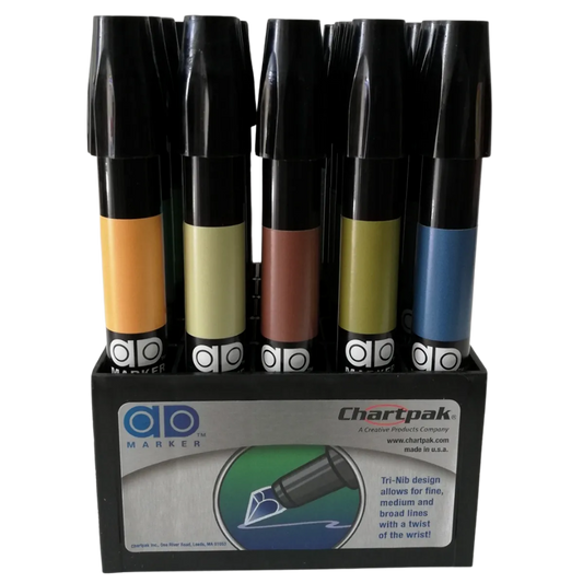 Estuche con 25 Marcadores Chartpak Colores Set J Arquitectura