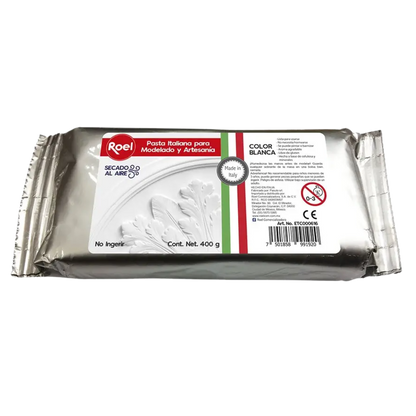 Pasta para Modelar Italiana Roel 400 g Blanca