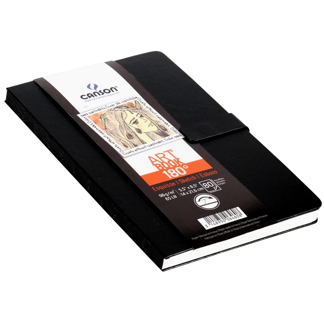 Cuaderno de Dibujo Canson 14 × 21.6 cm Art Book 180° Sketch 96 g con 80 Hojas