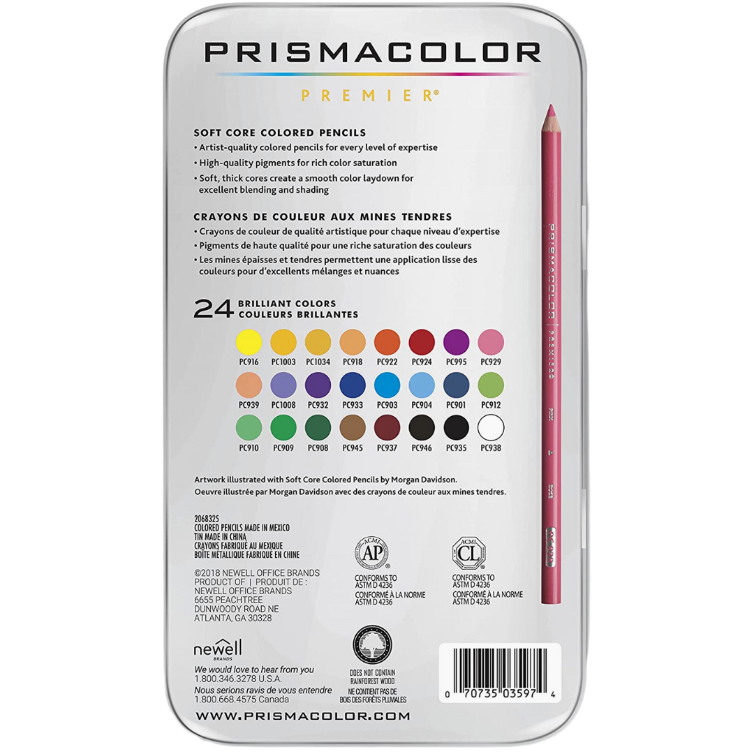 Lápices de Colores Prismacolor Premier Estuche con 24 Piezas
