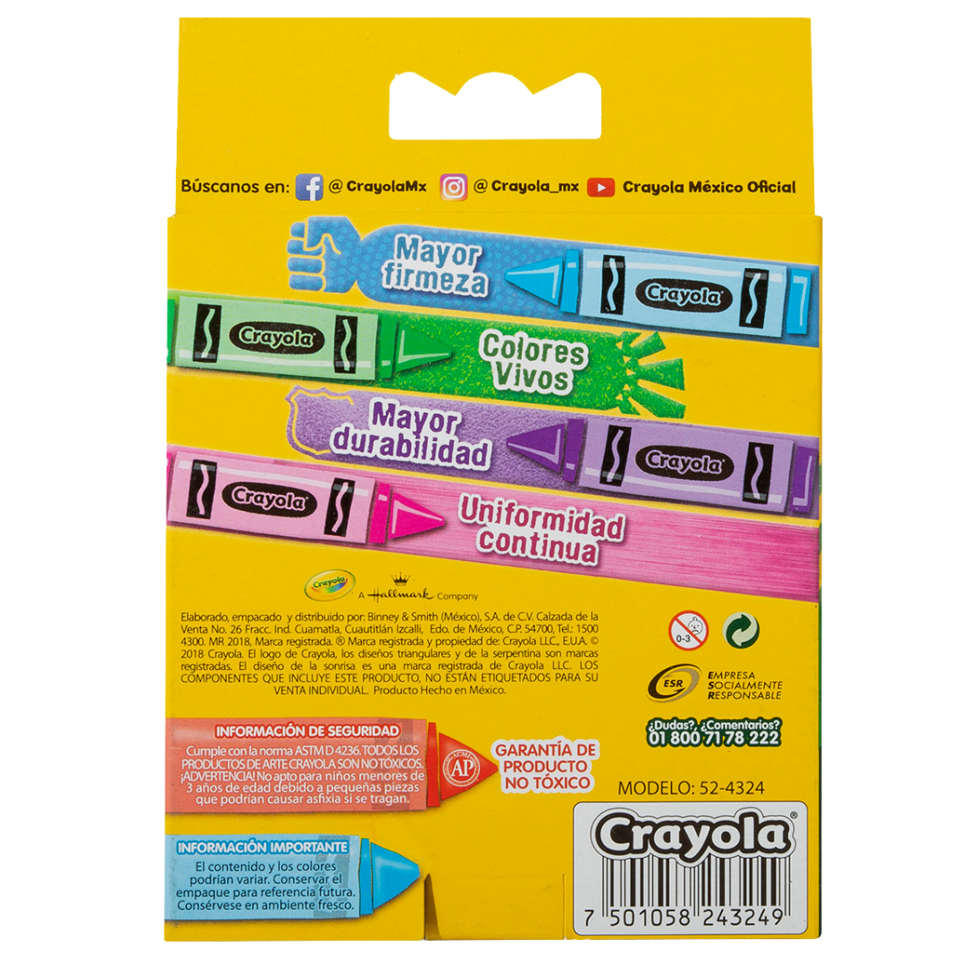 Crayones Jumbo Triangulares Crayola Caja con 24 Piezas