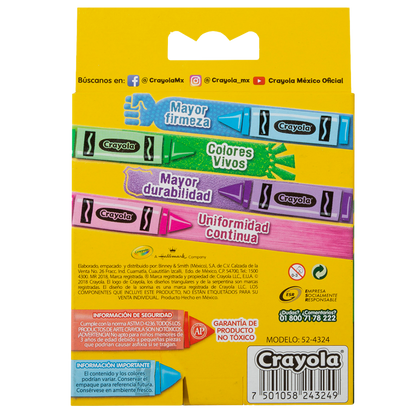 Crayones Jumbo Triangulares Crayola Caja con 24 Piezas