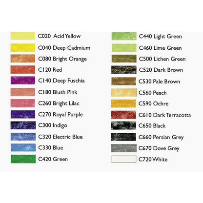 Lápices de Colores Coloursoft 2301999 Derwent Set de 24 Piezas con Estuche