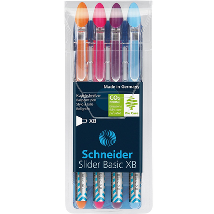 Bolígrafo Schneider Slider Basic Xb Set con 4 Piezas