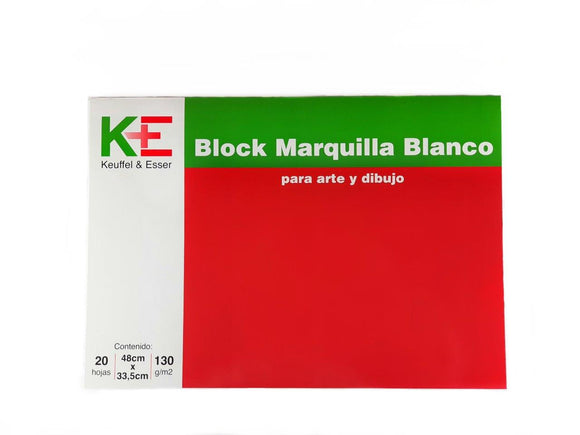 Block Marquilla K+E Para Arte Y Dibujo 48x33.5cm 20 Hojas