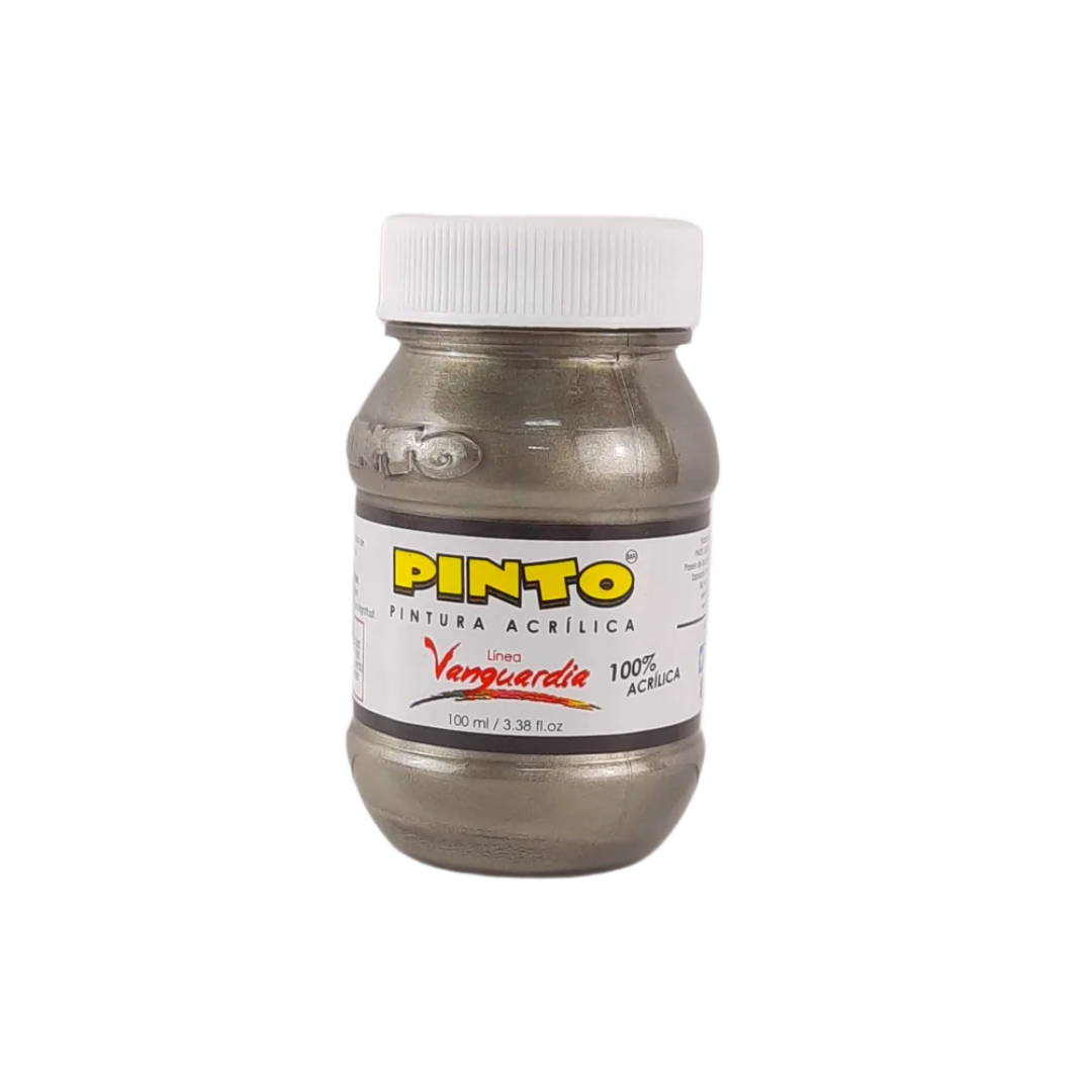 Pintura Acrílica Pinto Vanguardia 100 ml Tonos Plateados