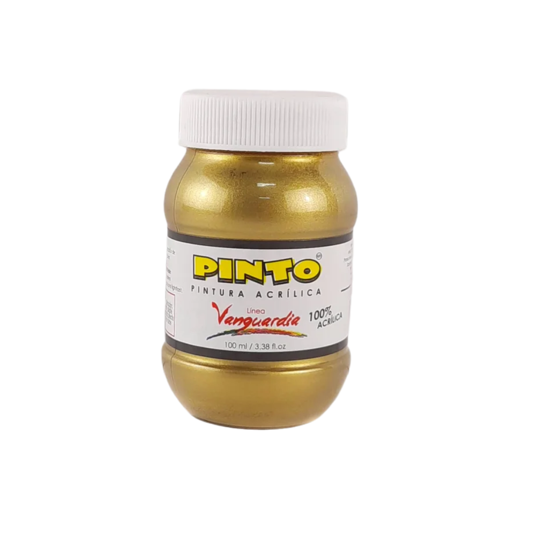 Pintura Acrílica Pinto Vanguardia 100 ml Tonos Plateados