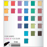 Marcadores Chartpak Set Colores Básicos Estuche Con 25 Piezas