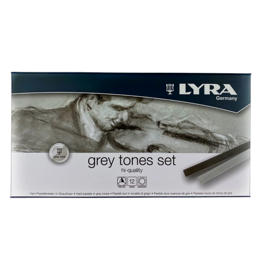 Barras de Pastel Duro Lyra 5641122 Gray Tones Set con 12 Piezas