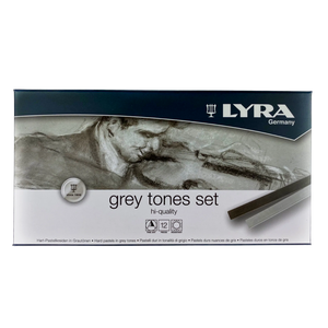 Barras De Pastel Duro Lyra 5641122 Gray Tones Set Con 12 Piezas