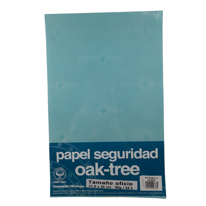 Papel Seguridad Oak-tree Tamaño Oficio Paquete con 100 Hojas