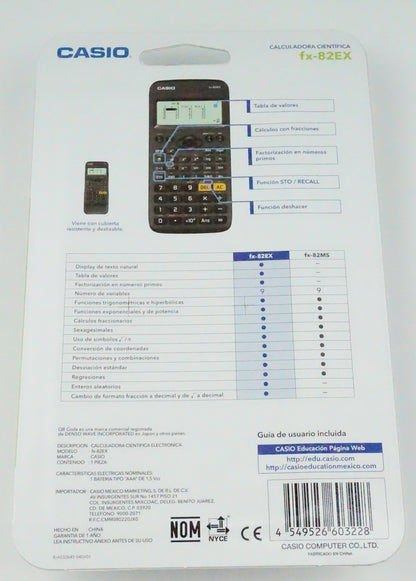 Calculadora Científica Casio Fx-82ex