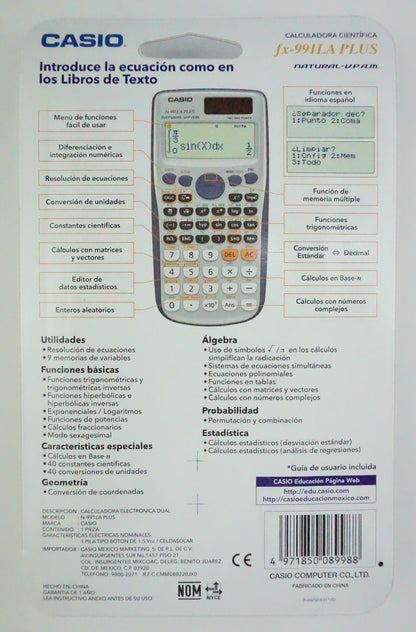 Calculadora Científica Casio Fx991laplus - 417 Funciones