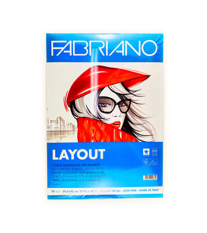 Block de Dibujo Fabriano Layout Marker 70 Hojas