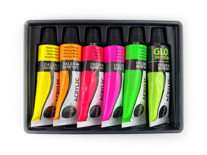 Caja c/6 Tubos Acrílicos Neon 12 ml Daler Rowney