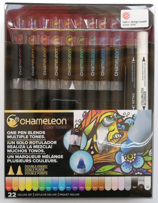 Caja con 22 Marcadores Chameleon Deluxe Pen Set