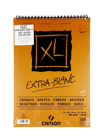 Block de Dibujo Canson XL Extra-blanc 120 Hojas 90 g