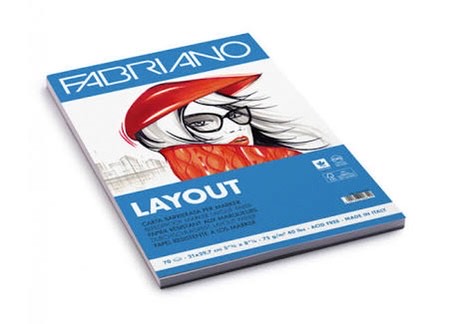 Block de Dibujo Fabriano Layout Marker 70 Hojas