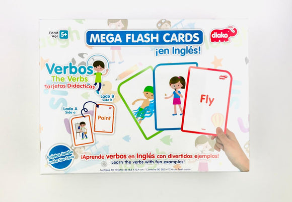 Mega Flash Cards Verbos En Ingles Diako BU-F1805