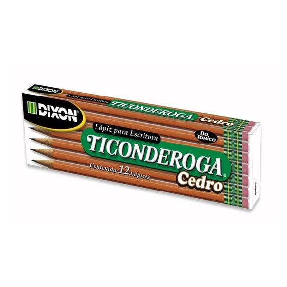 Caja con 12 lápices Dixon Ticonderoga Cedro 2HB